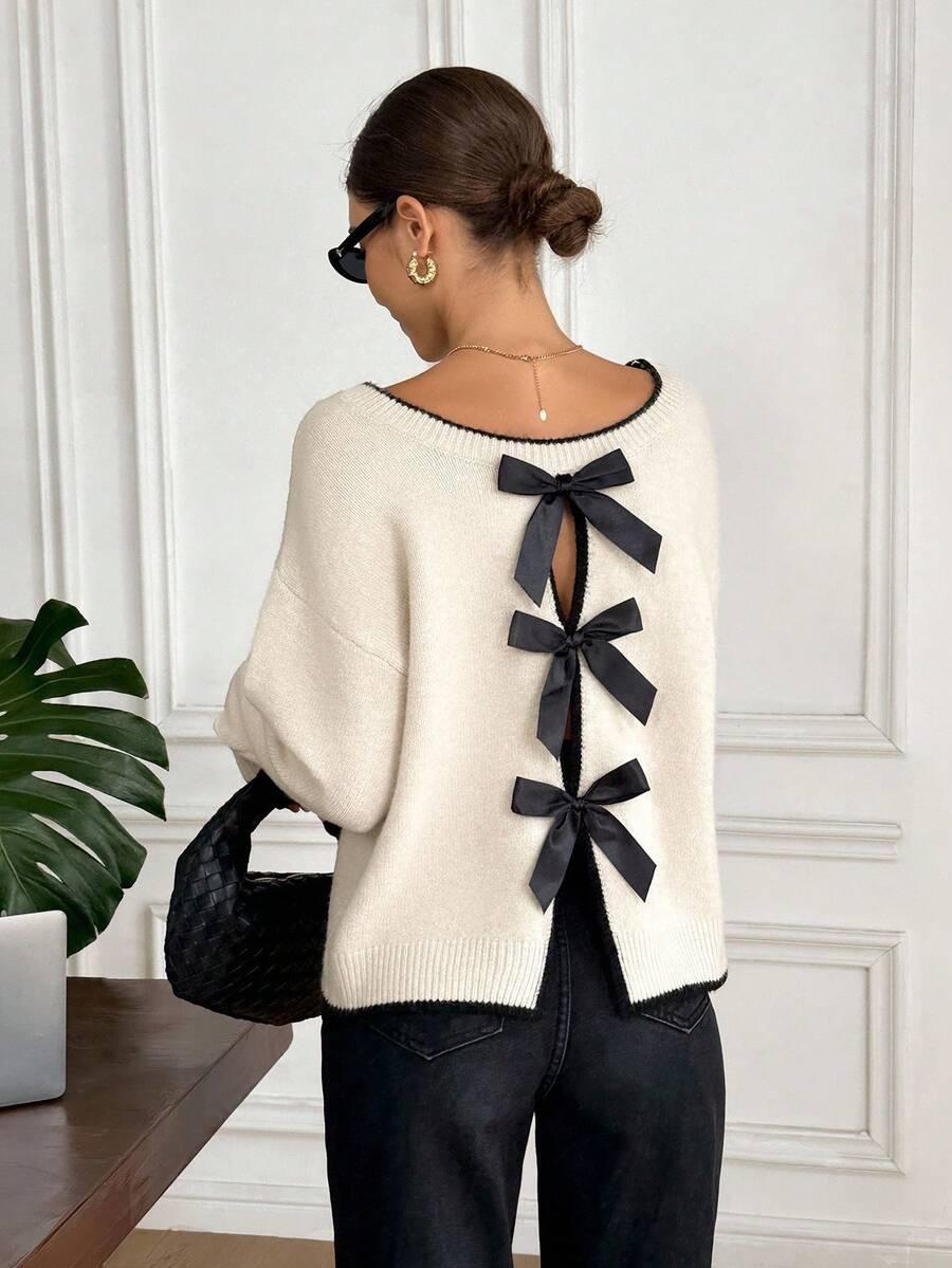 BEŻOWY SWETER CASUAL