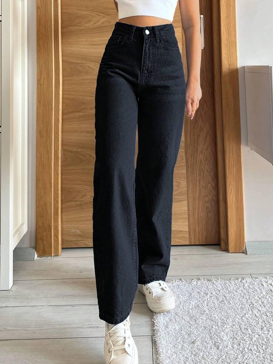 czarne spodnie jeans