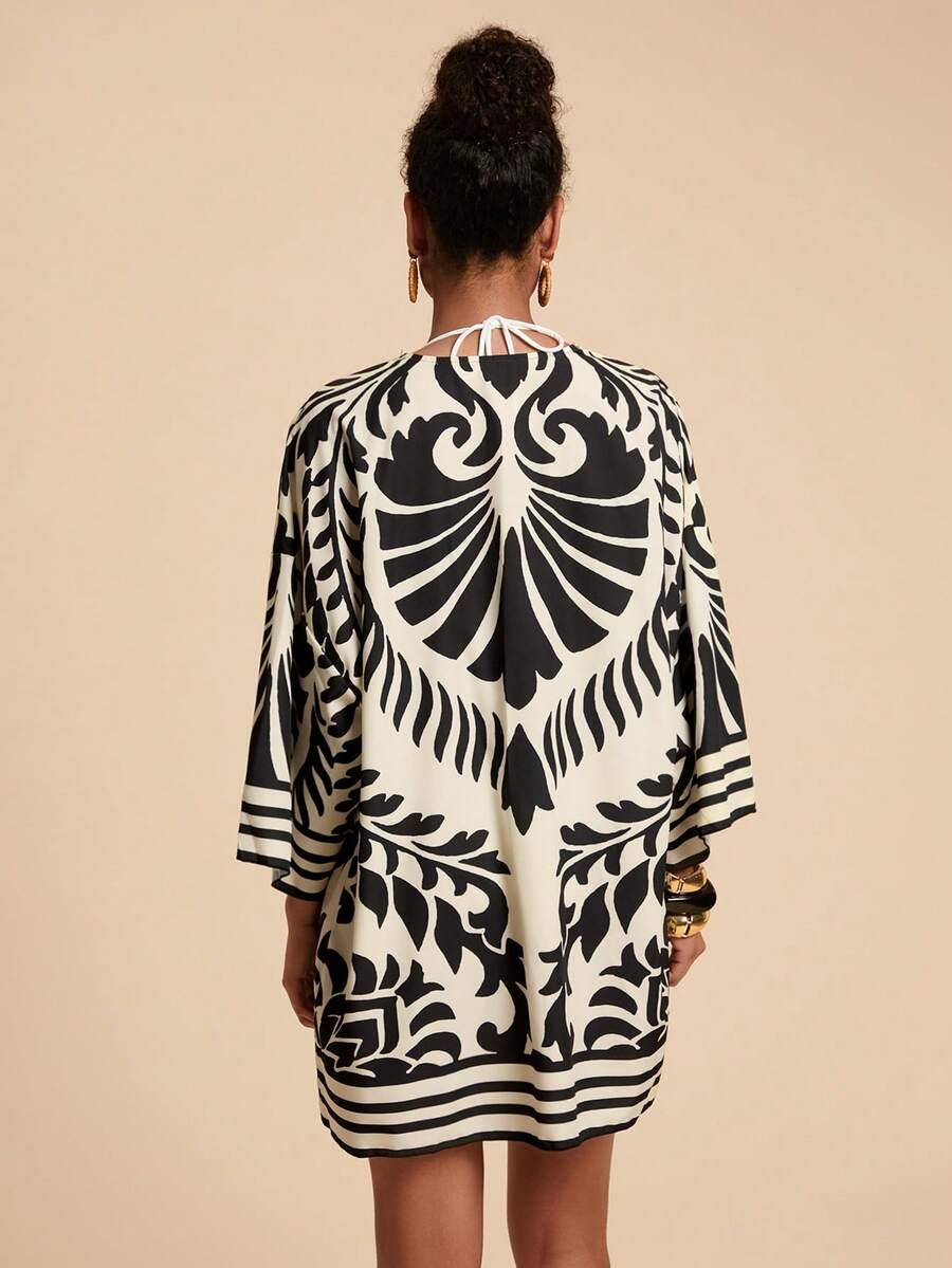 NARZUTKA PLAŻOWA TROPICAL PRINT