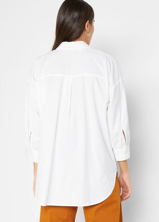 BIAŁA KOSZULA KOŁNIERZYK OVERSIZE