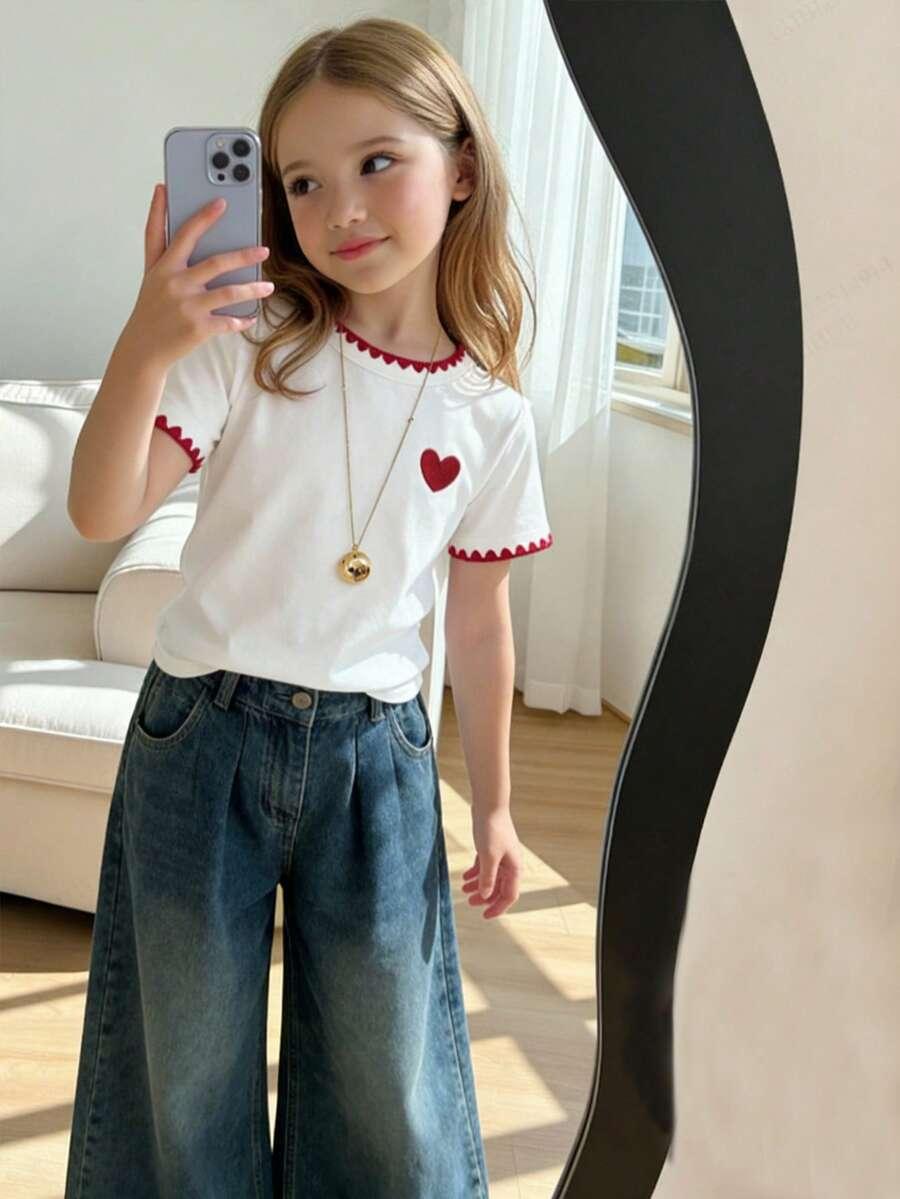 BIAŁY T-SHIRT OKRĄGŁY DEKOLT