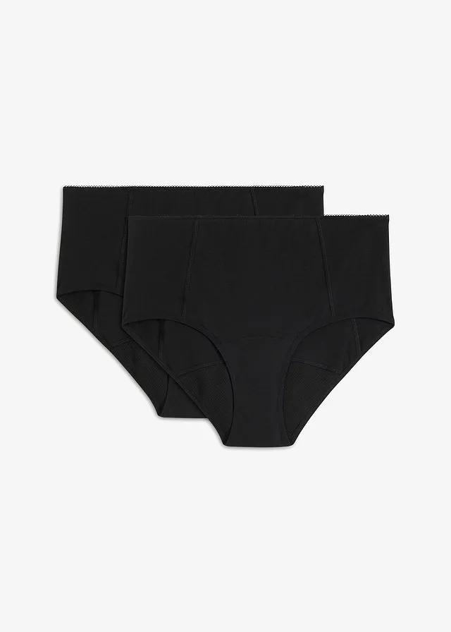 czarne bawełniane figi maxi 2-pack 