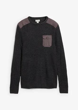 SWETER MĘSKI WKŁADANY PRZEZ GŁOWĘ DŁUGI RĘKAW