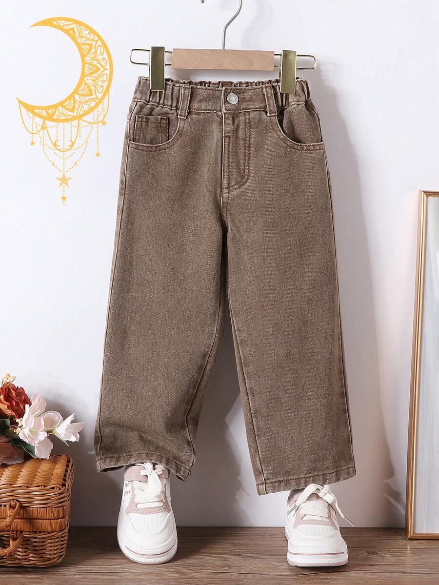 brązowe spodnie jeans
