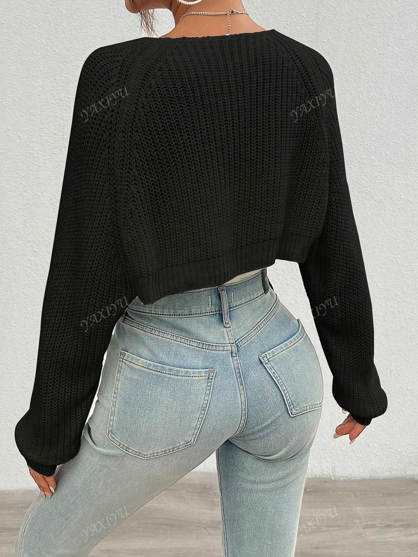 CZARNY SWETER KARDIGAN
