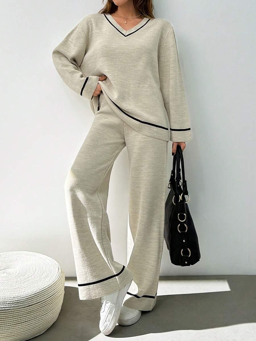 KOMPLET SWETER I SPODNIE 