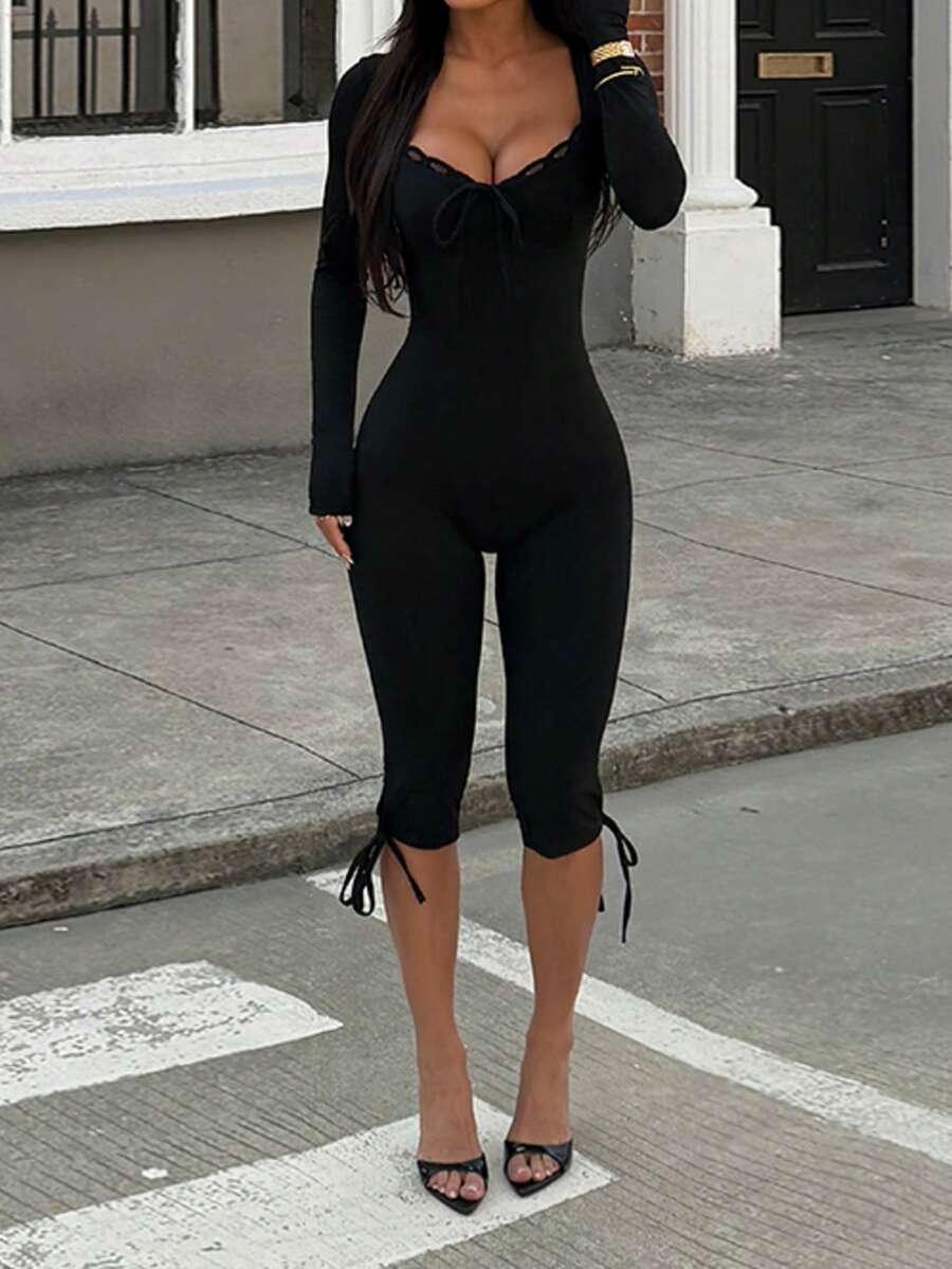 CZARNY KOMBINEZON CASUAL