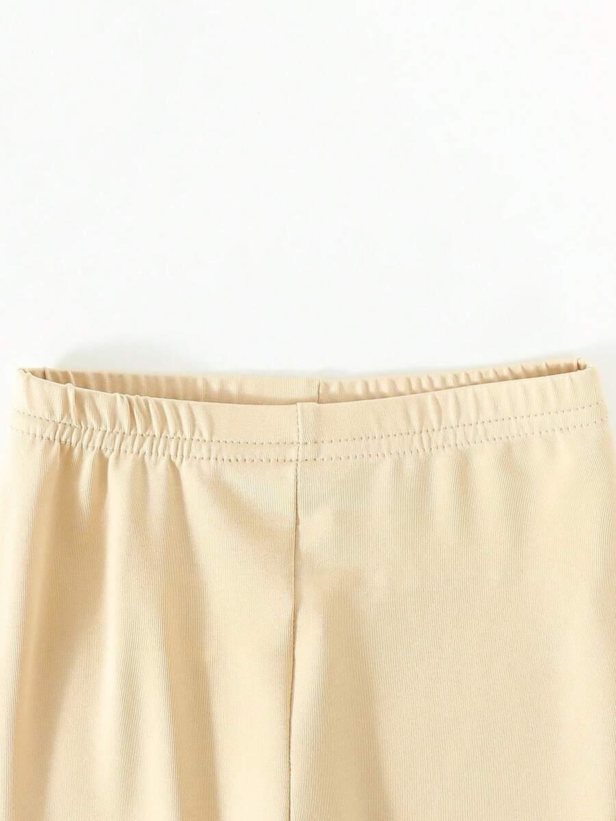 beżowe legginsy wysoki stan 