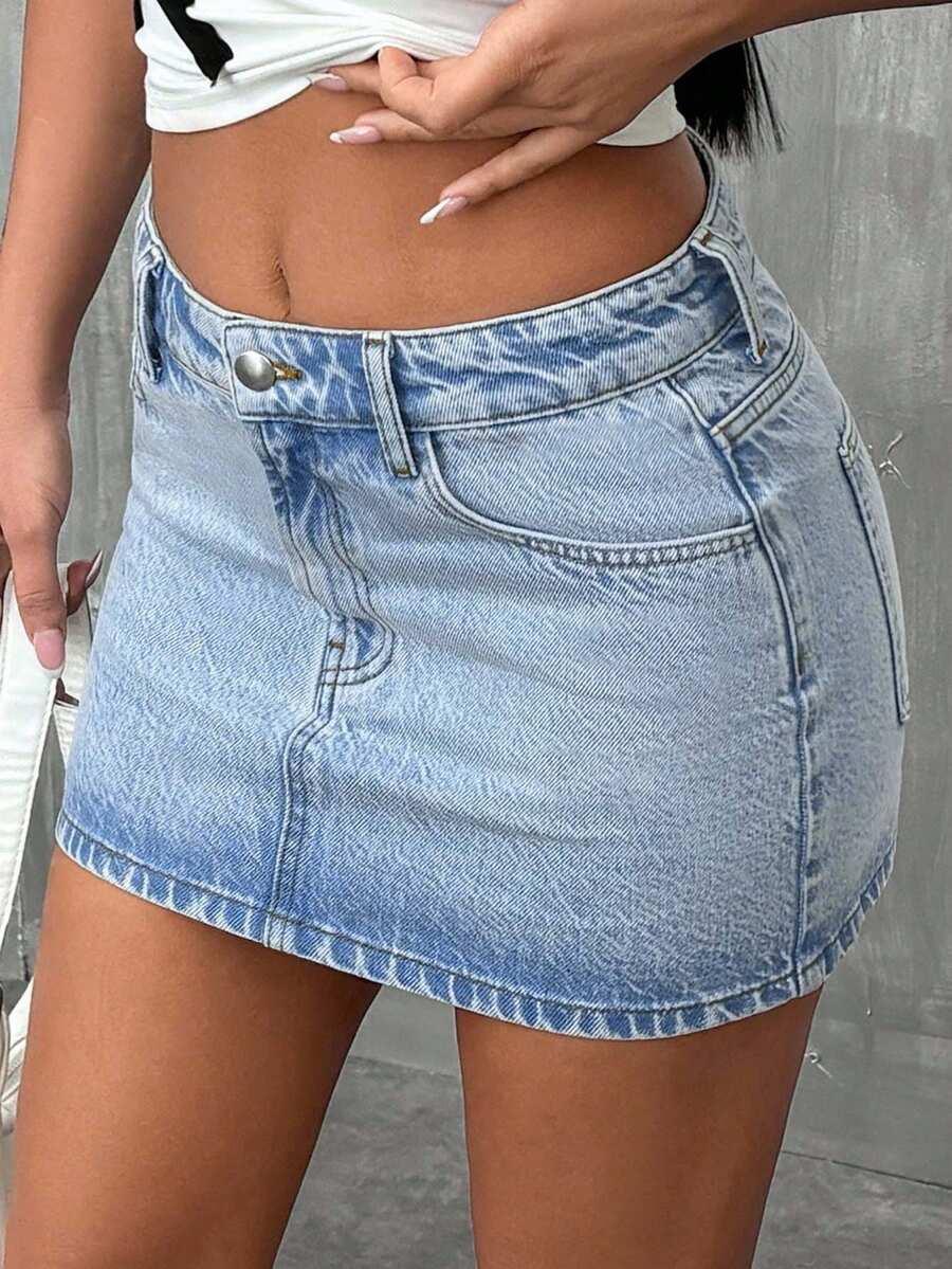 jeanswa mini spódnica