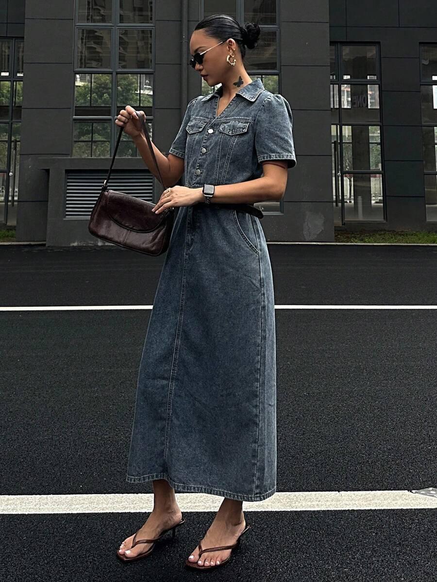 JEANSOWA MAXI SUKIENKA