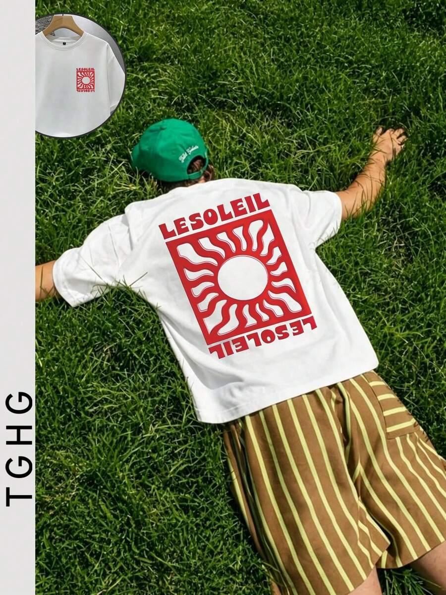 t-shirt oversize nadruk