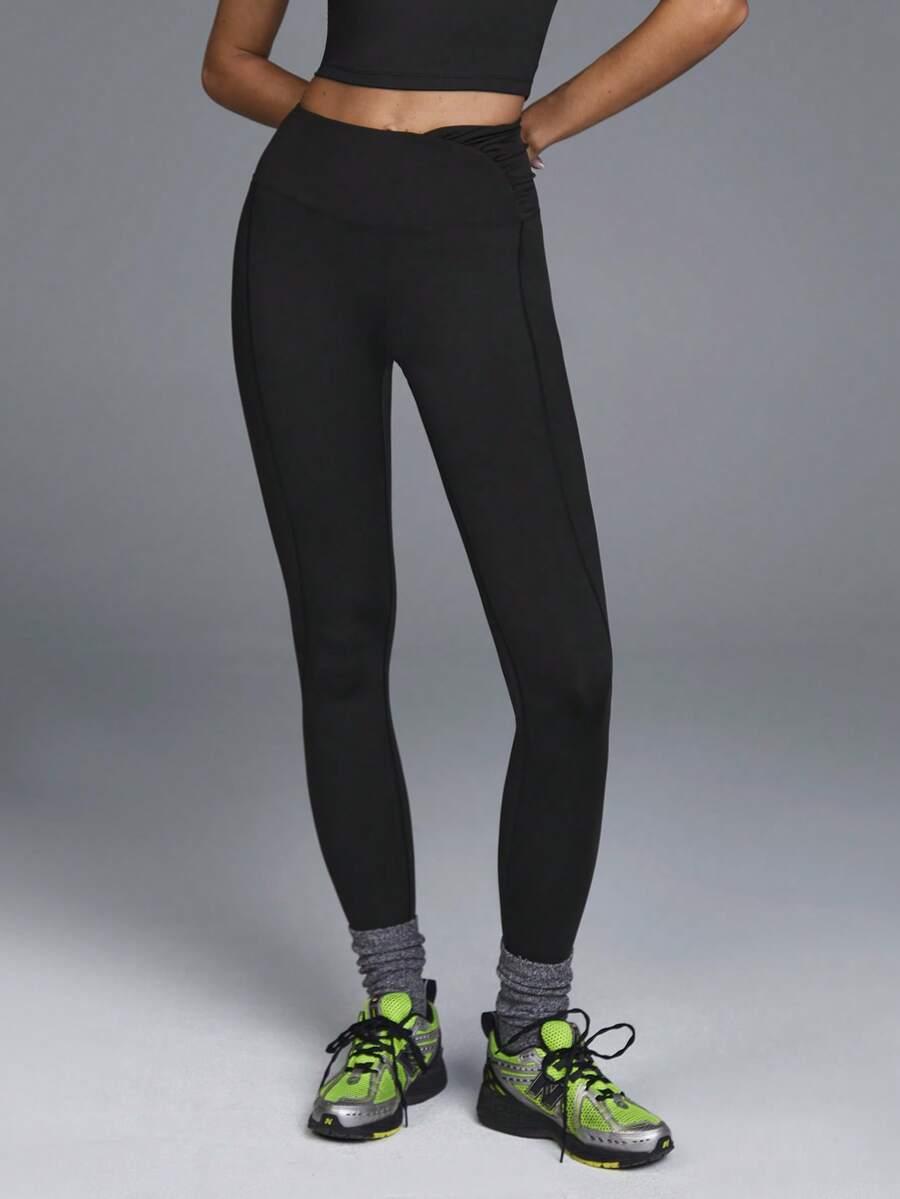 czarne legginsy wysoki stan