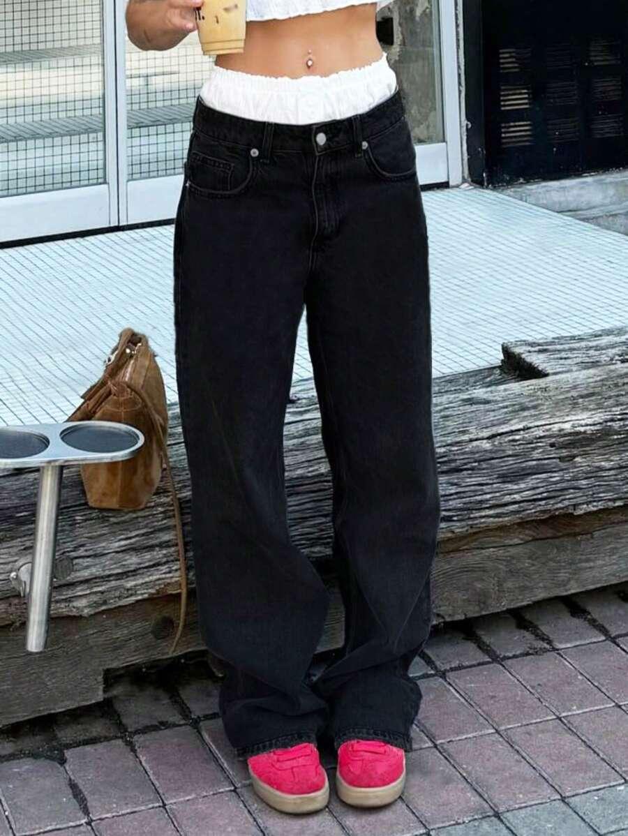 czarne spodnie jeans