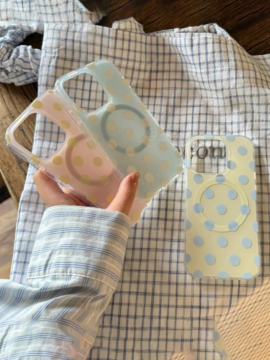 różowe etui groszki iPhone
