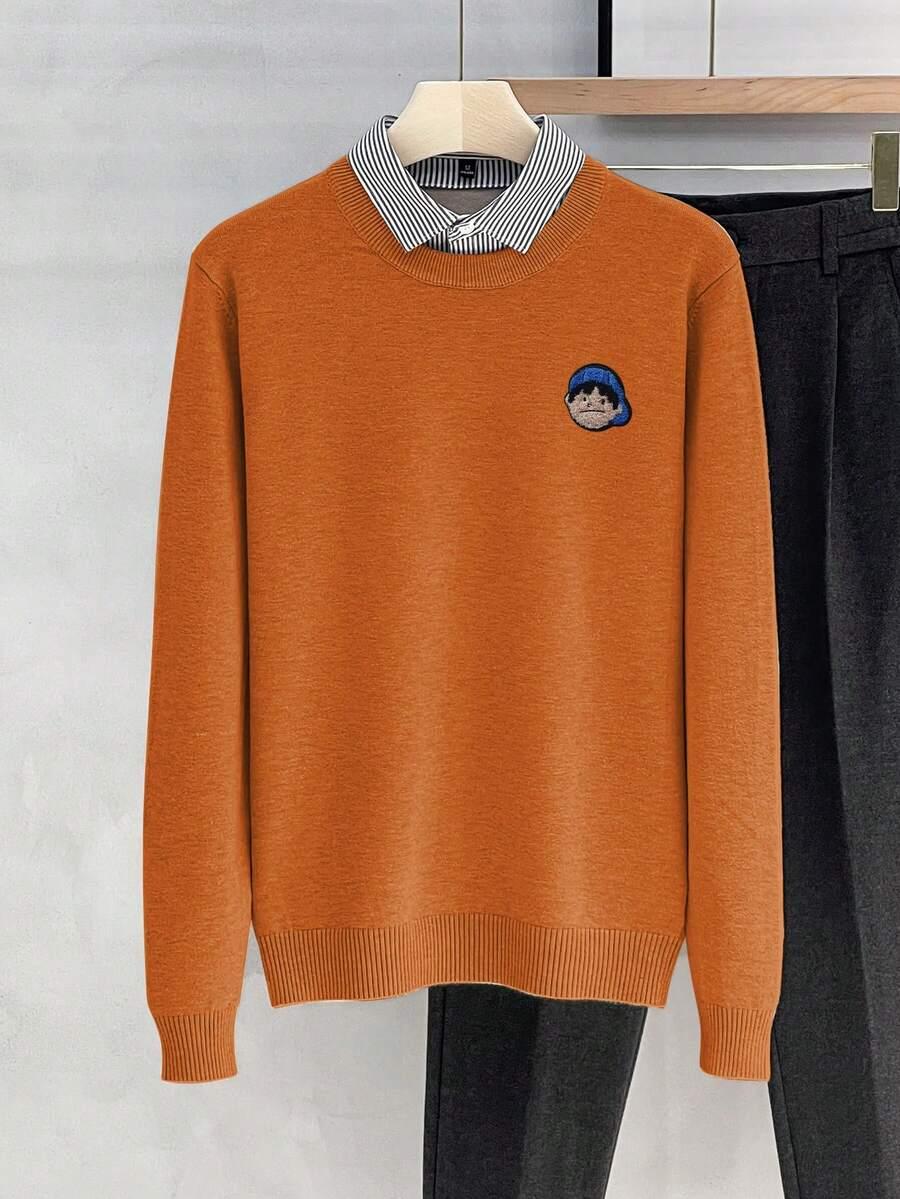 pomarańczowy sweter długi rękaw