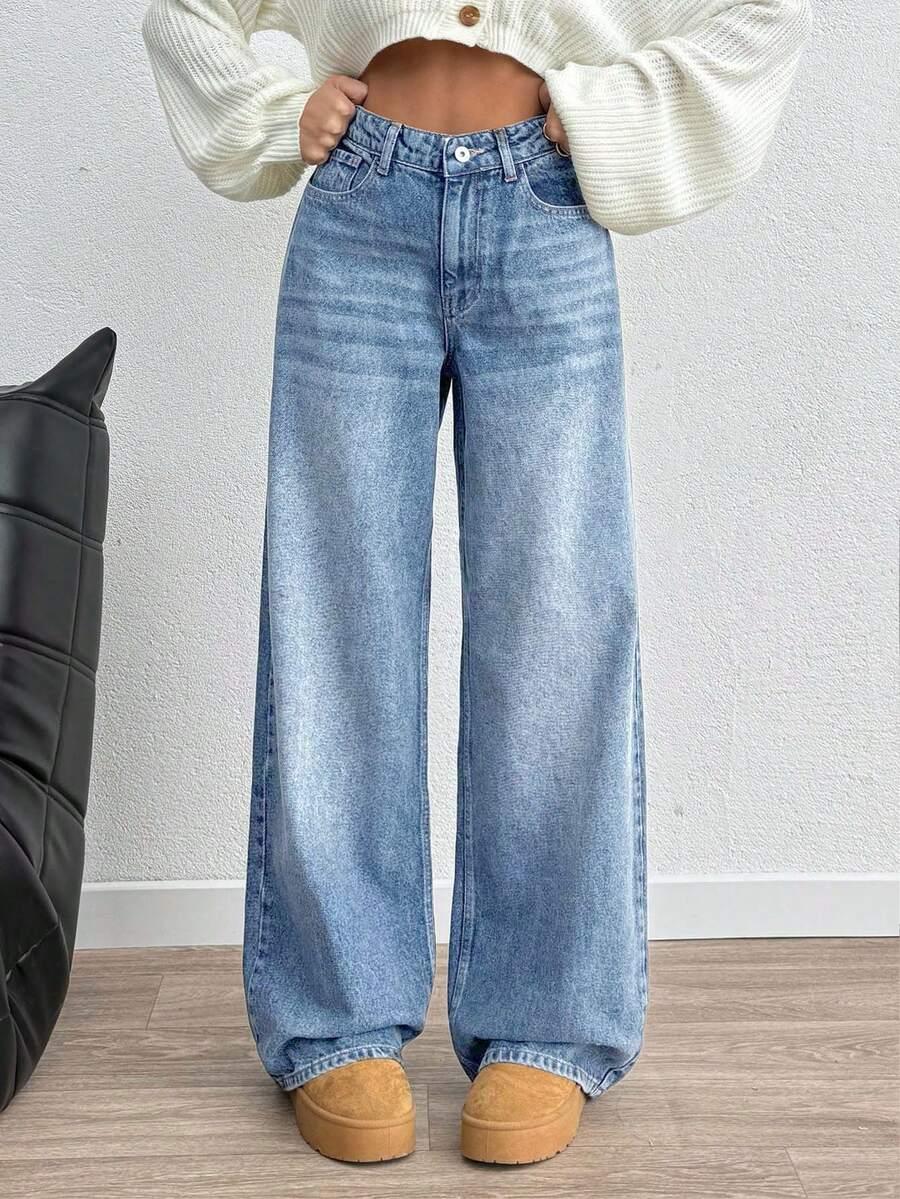 SPODNIE JEANS WYSOKI STAN
