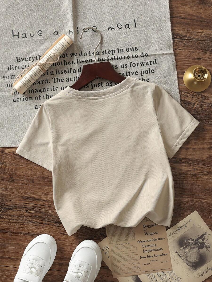 BEŻOWY T-SHIRT PRINT