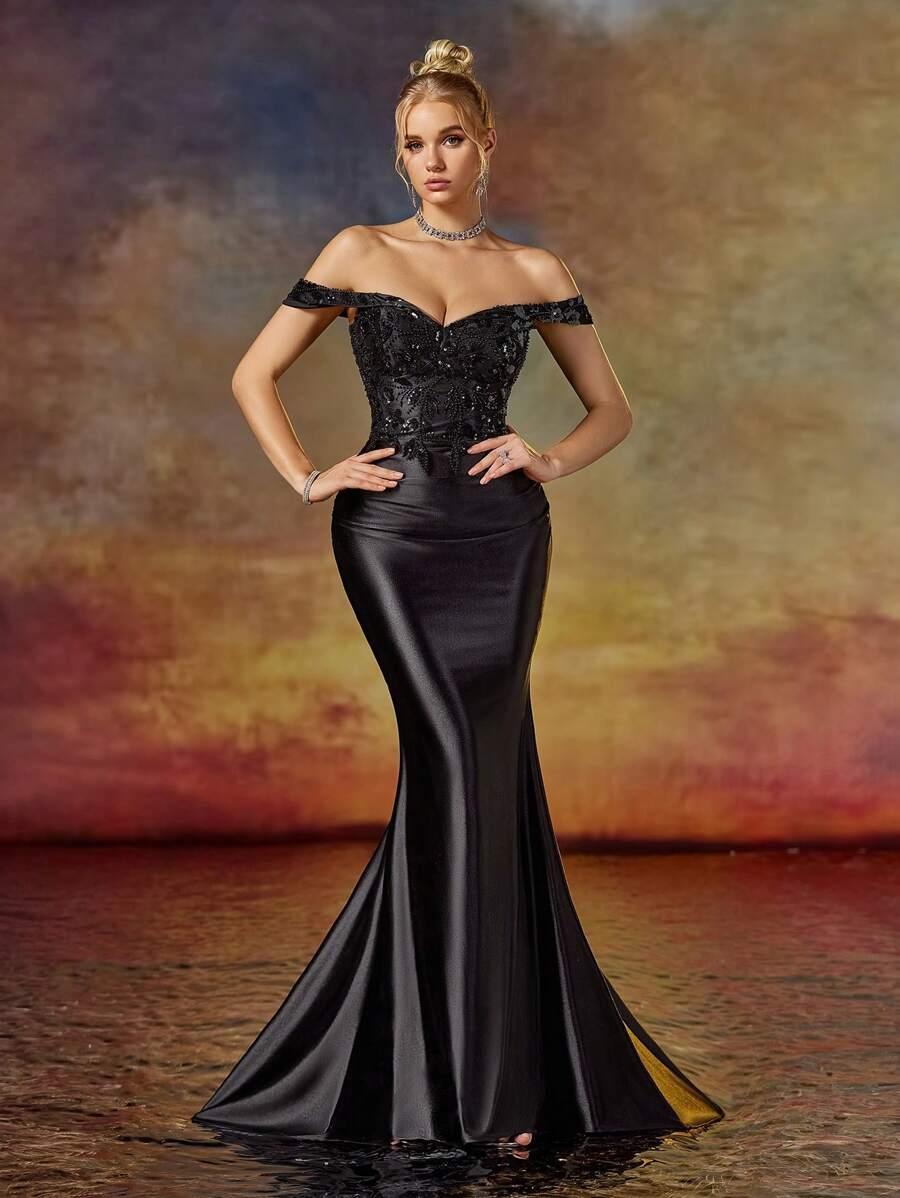 CZARNA MAXI SUKIENKA 