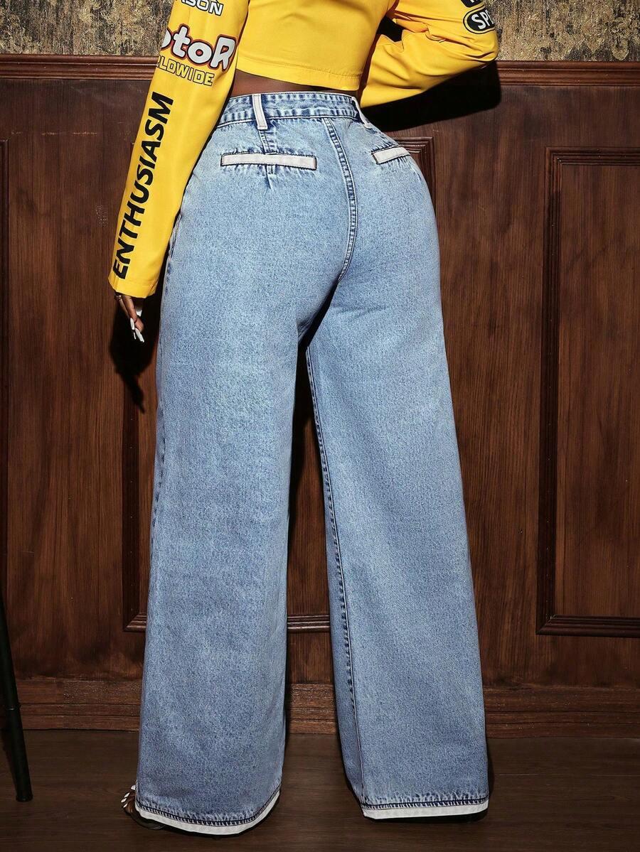 spodnie jeans prosta nogawka
