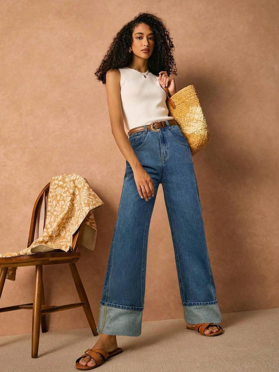 spodnie jeans prosta nogawka
