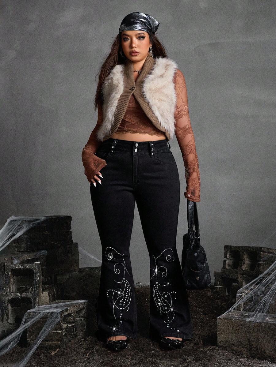 CZARNE SPODNIE JEANS