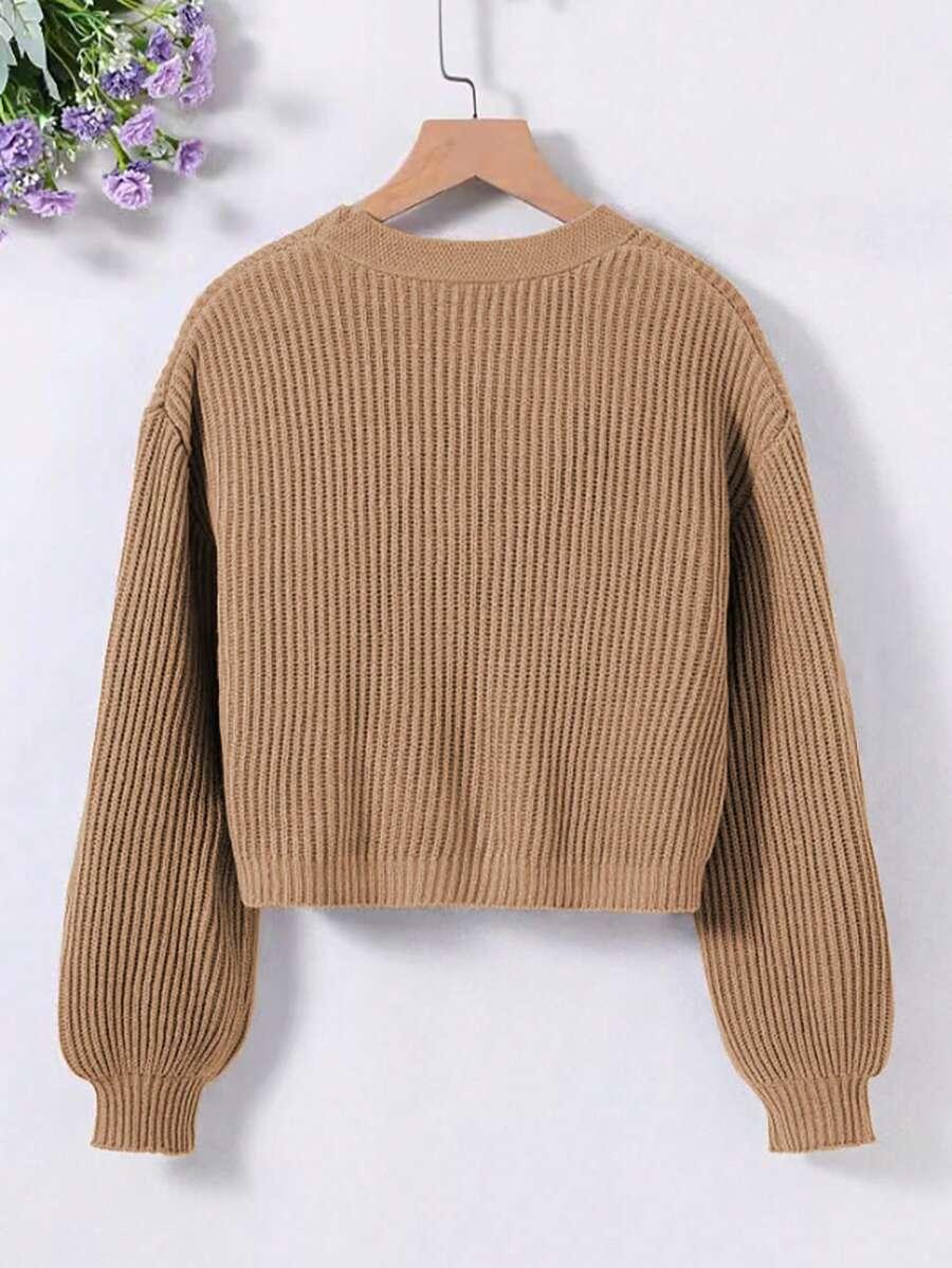 SWETER ROZPINANY Z DEKOLTEM W SEREK