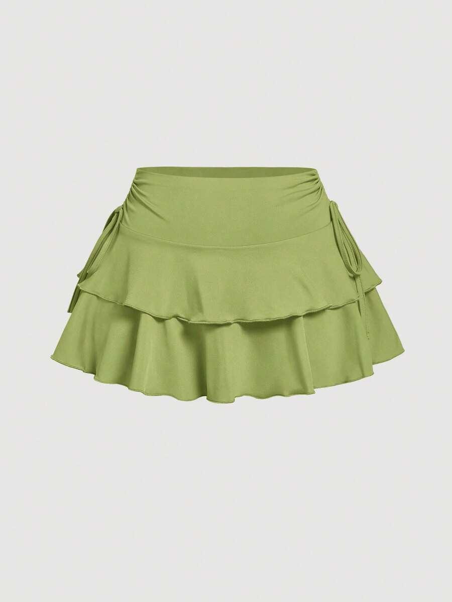 zielona mini spódnica
