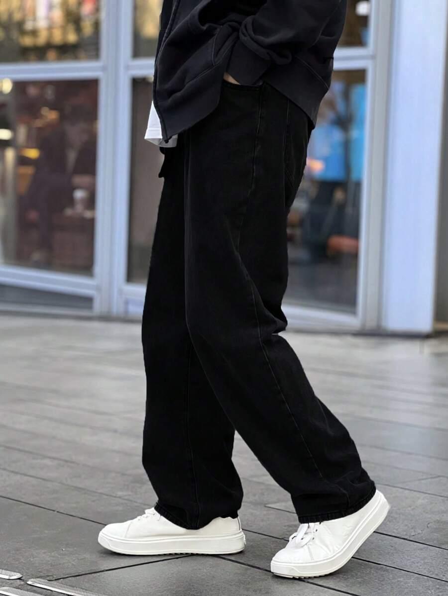 czarne spodnie jeans
