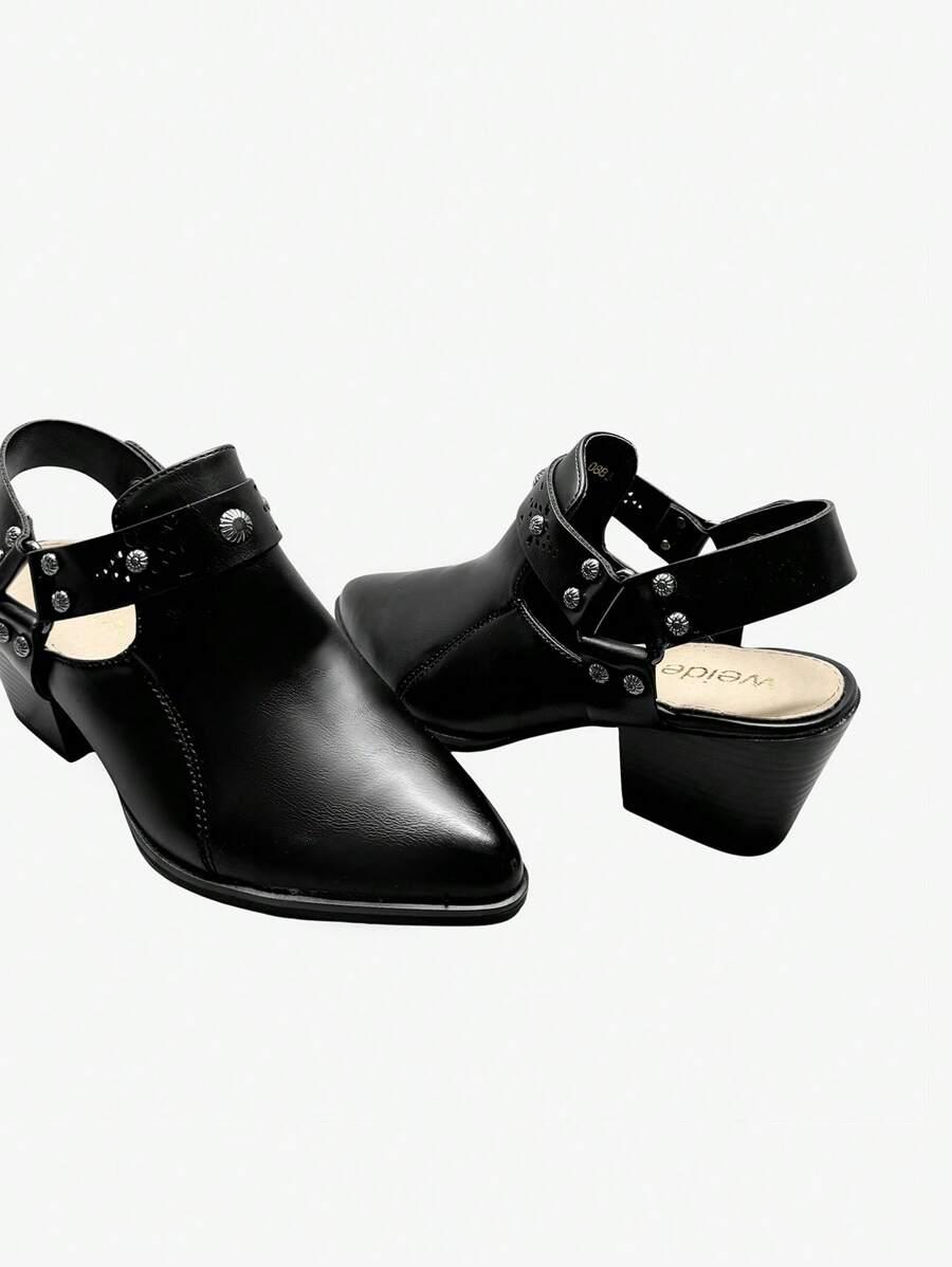czarne buty obcas