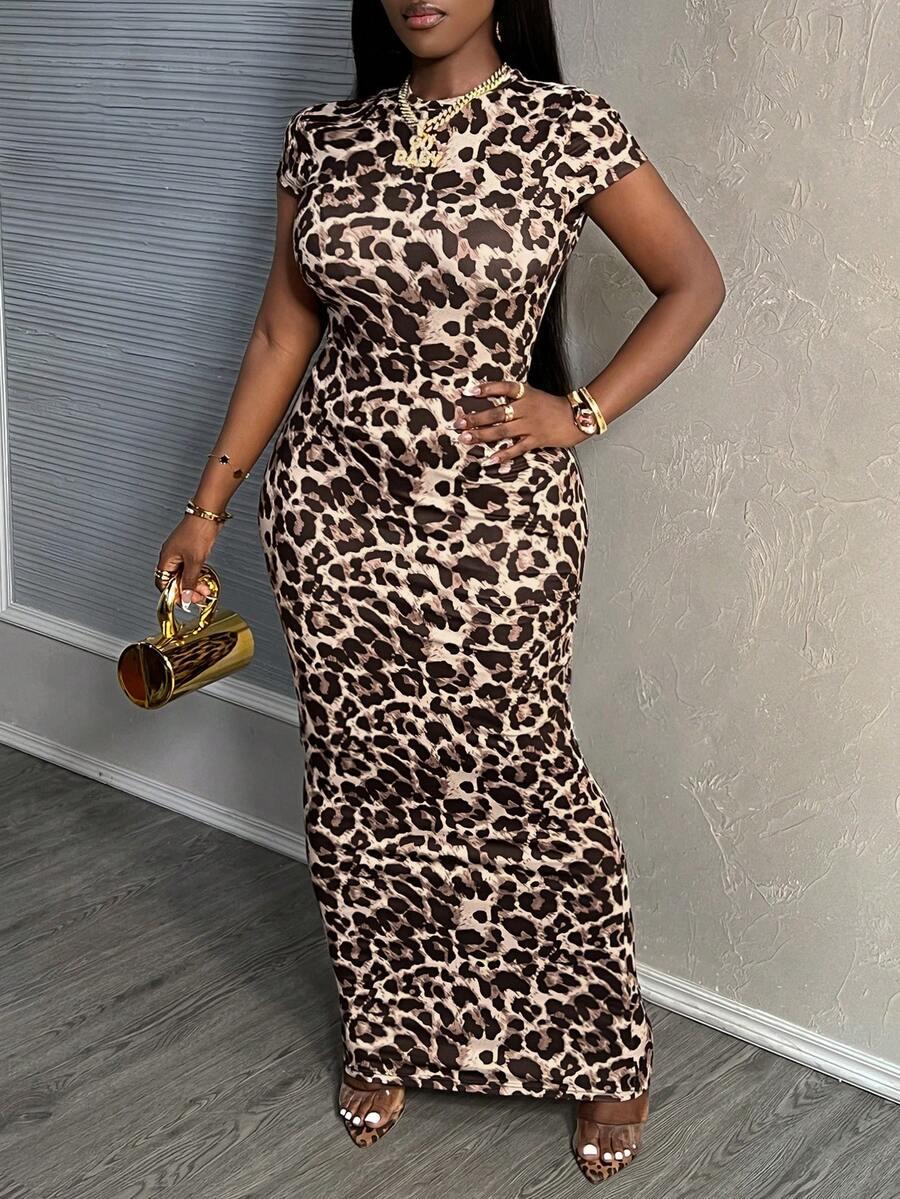 maxi sukienka animal print