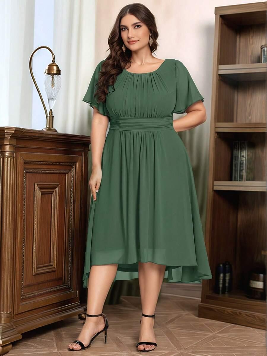 zielna midi sukienka