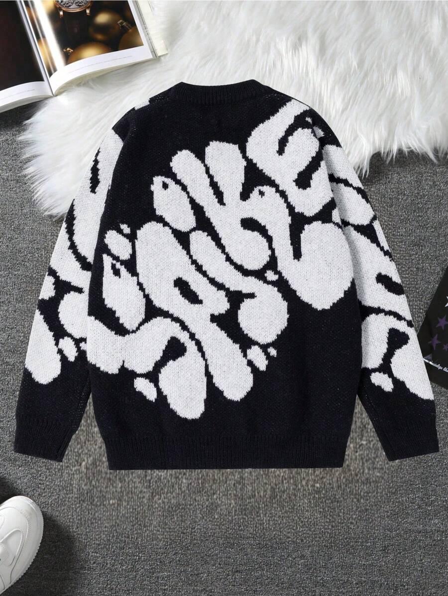 sweter okrągły dekolt