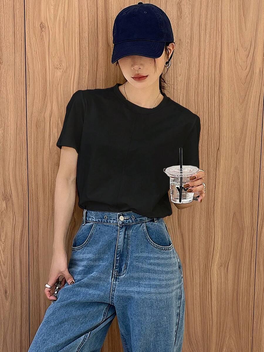 czarny t-shirt basic