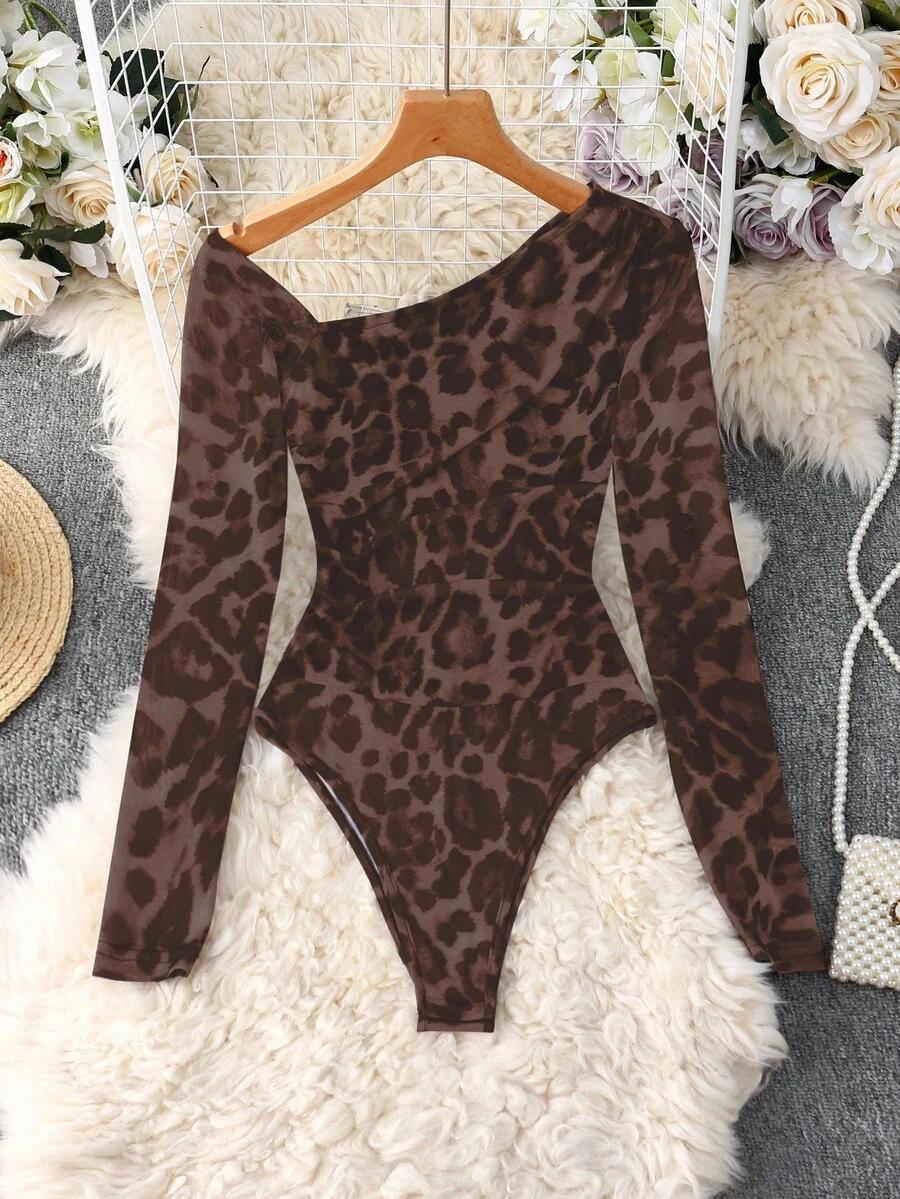 BRĄZOWE BODY LEOPARD PRINT 