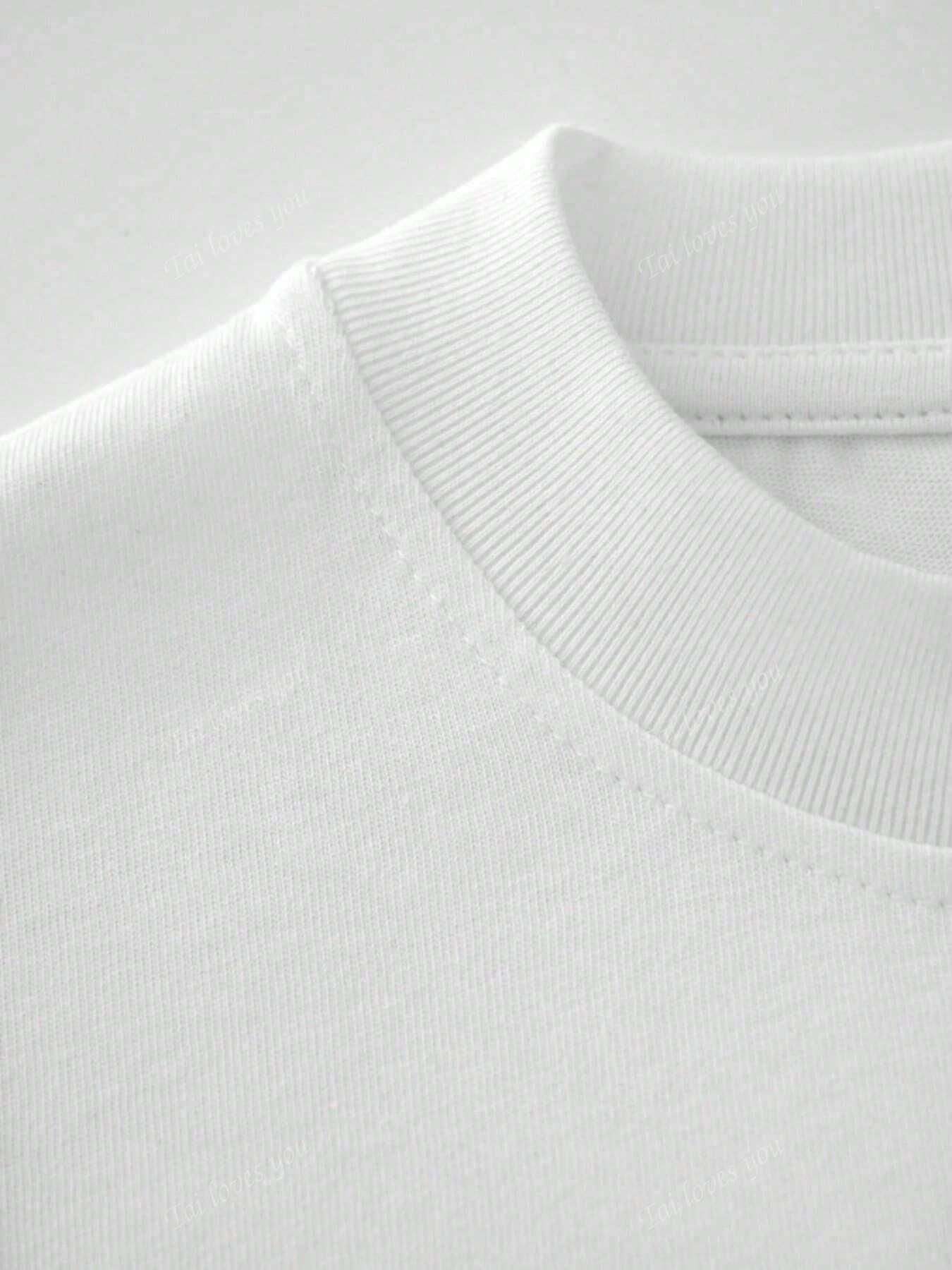 biały t-shirt nadruk
