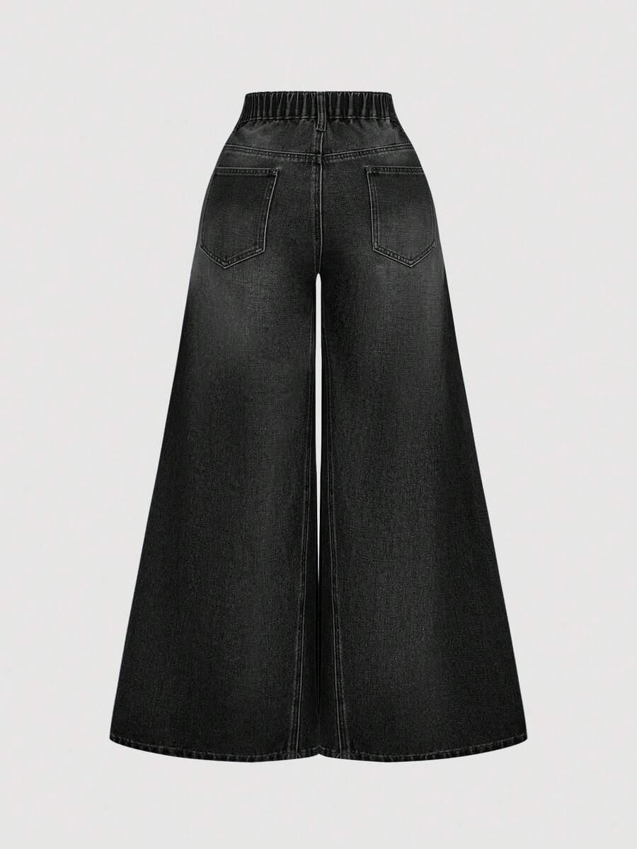 CZARNE SPODNIE JEANS