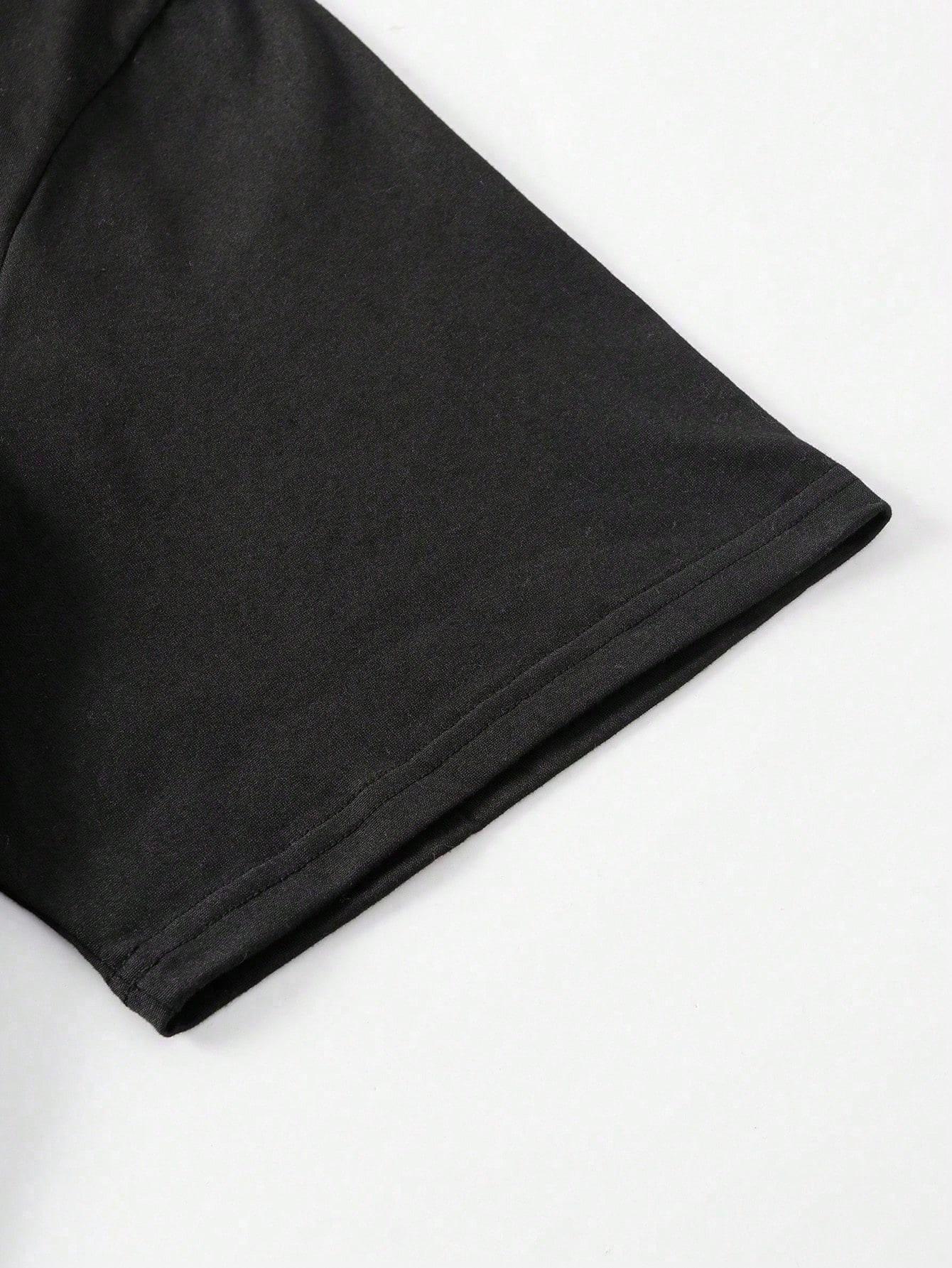 czarny t-shirt print