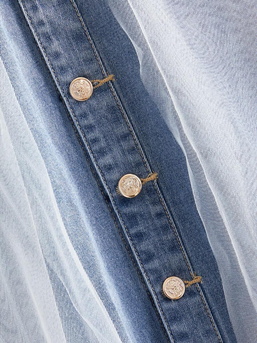 spódnica maxi tiul jeans