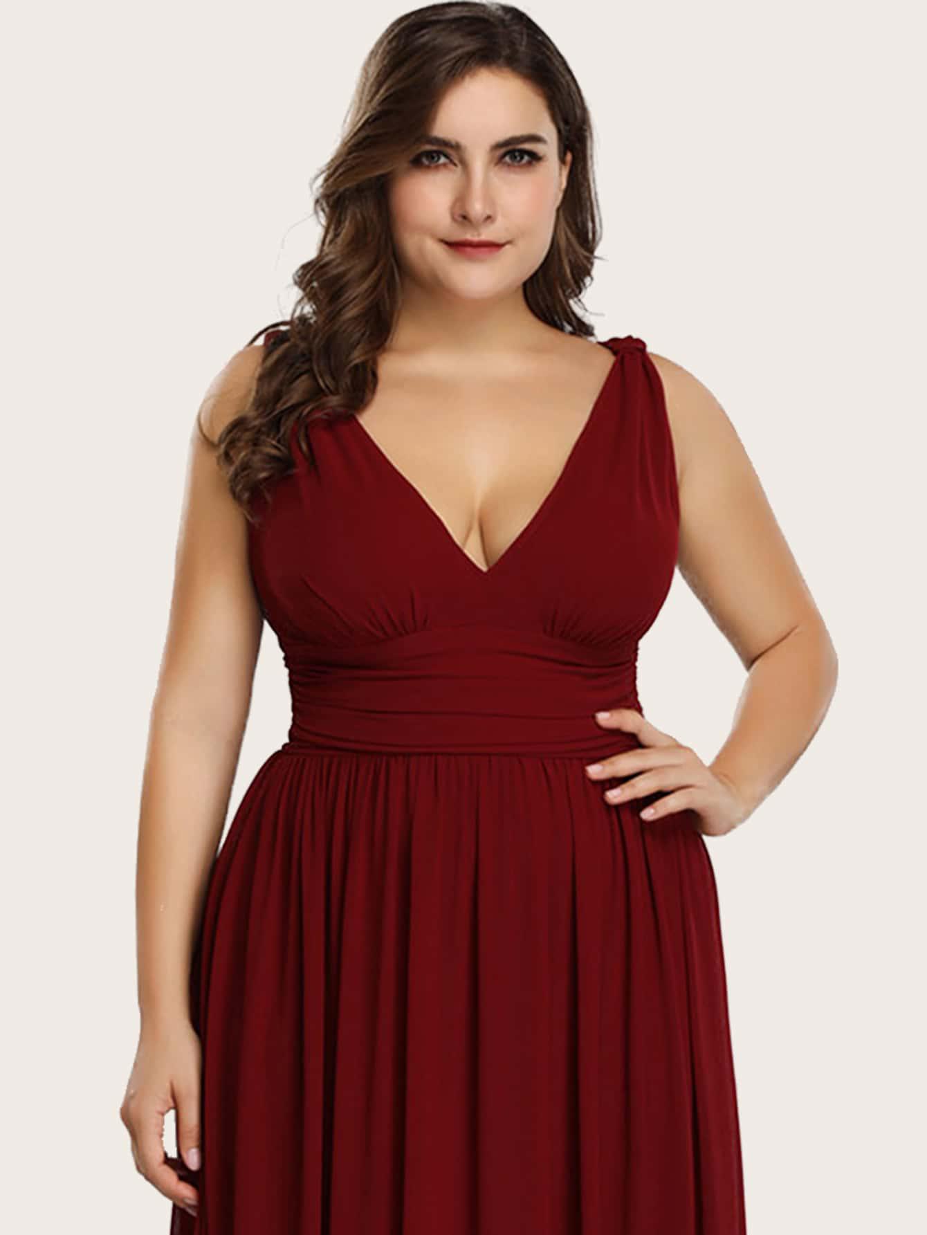 MAXI SUKIENKA V-NECK