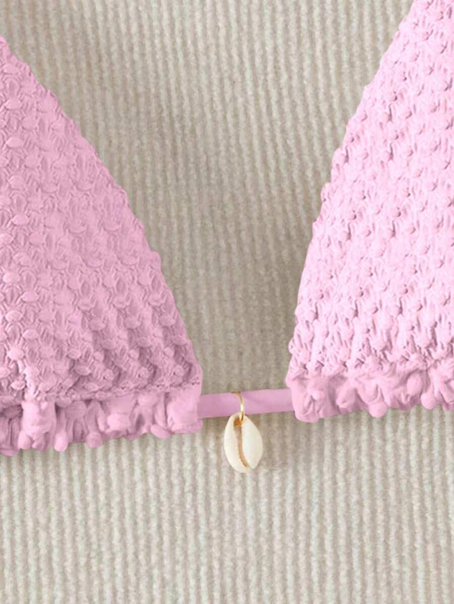 różowy dół od bikini wiązanie