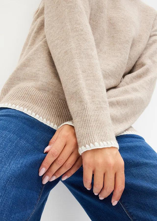 SWETER DAMSKI ZE STÓJKĄ