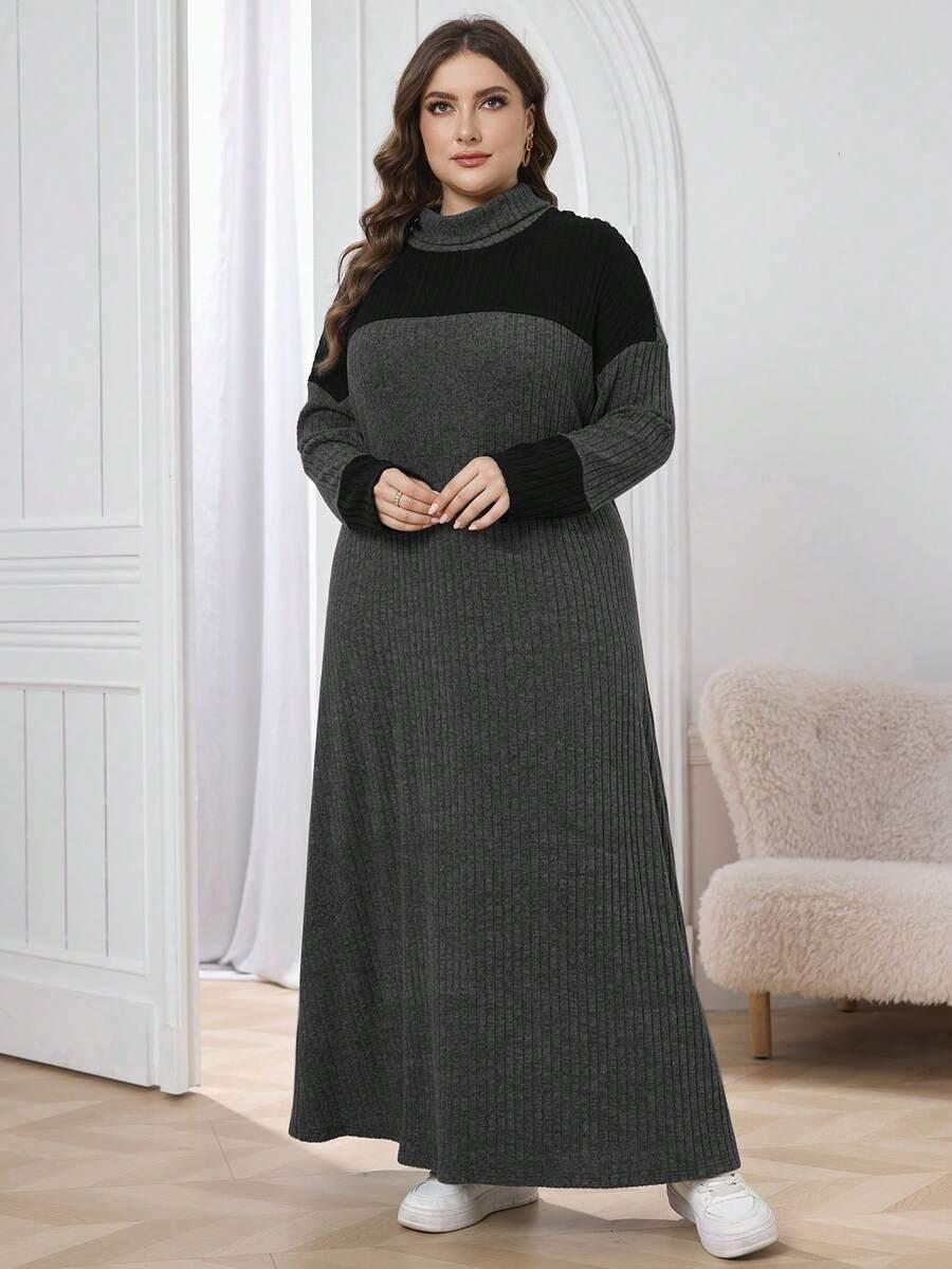 SZARA MAXI SUKIENKA 