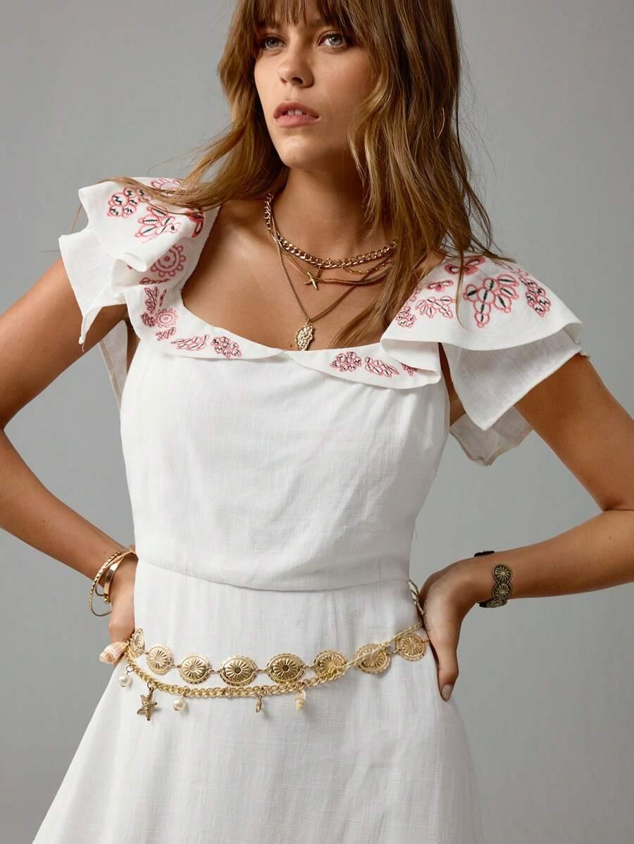 SUKIENKA HAFTOWANA BOHO