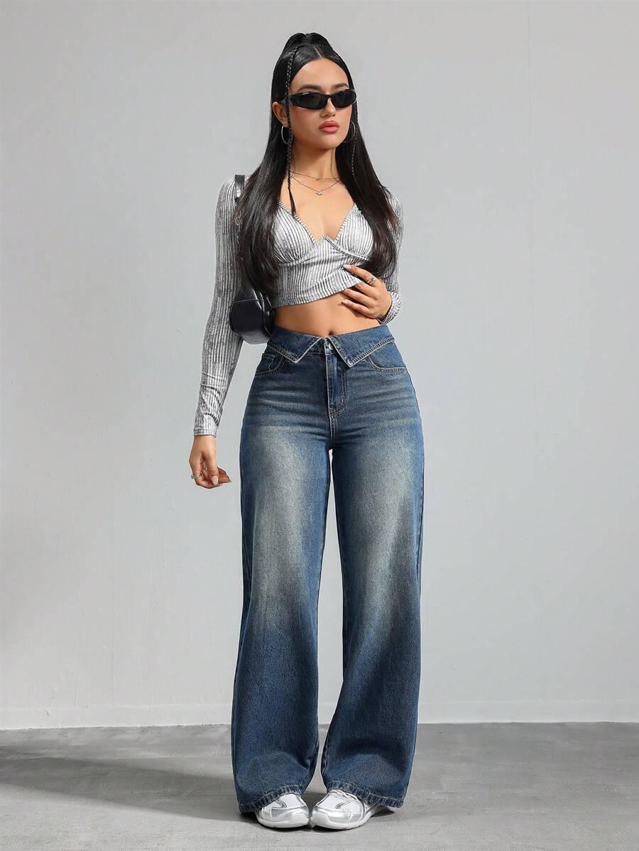 NIEBIESKIE SPODNIE JEANS