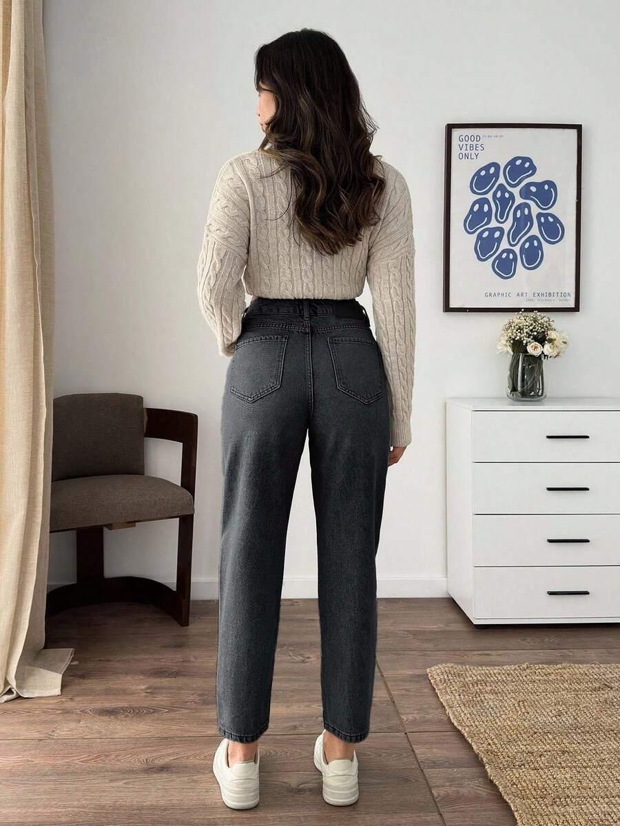 CZARNE SPODNIE JEANS