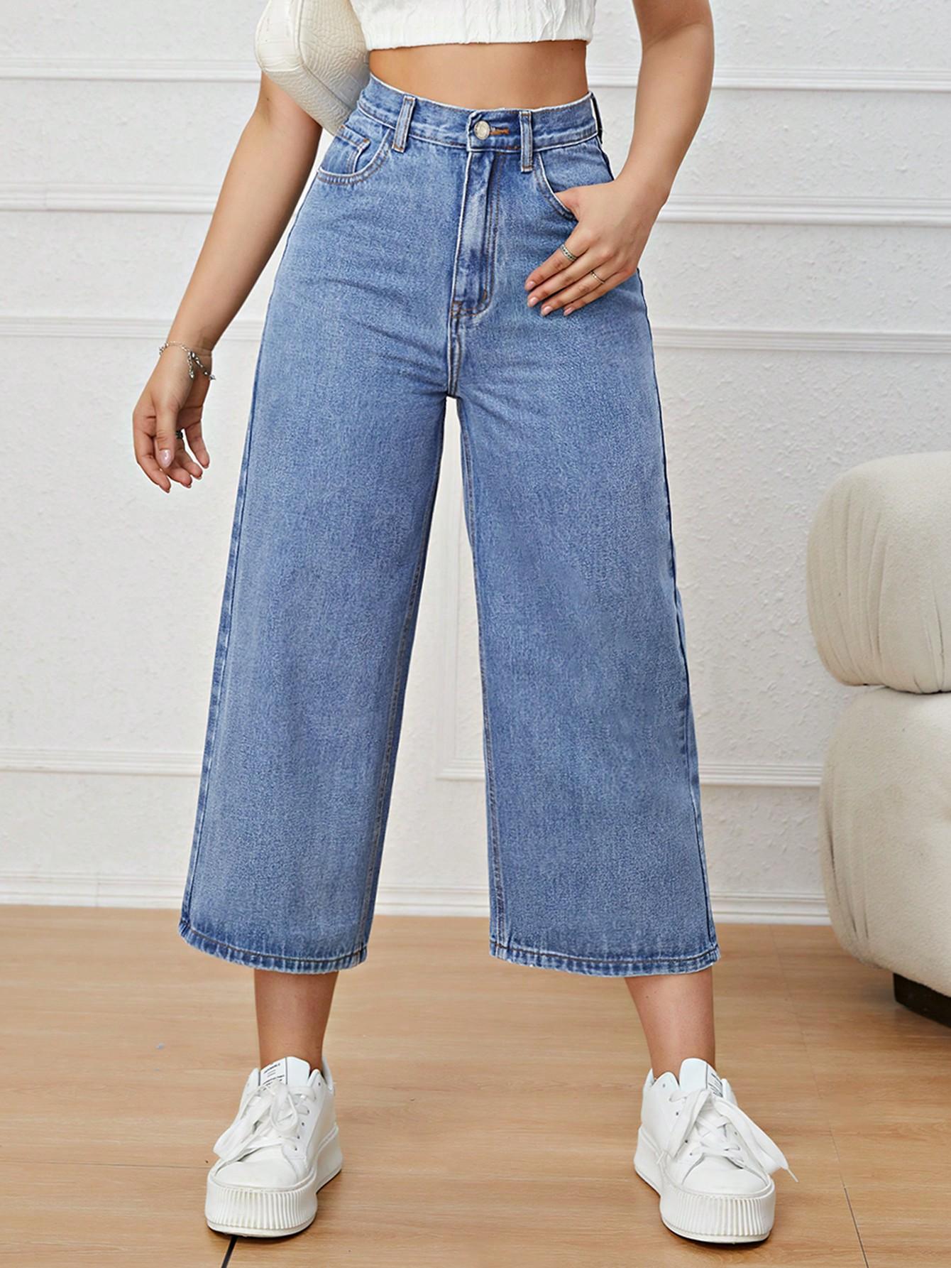 niebieskie spodnie jeans 