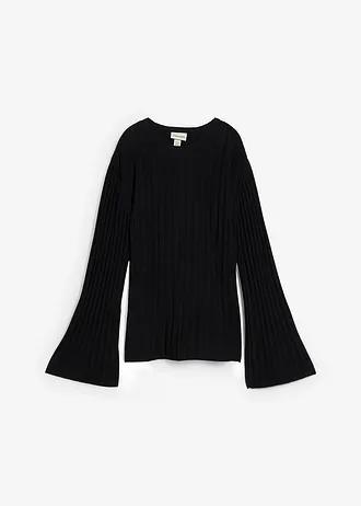 SWETER Z PRĄŻKOWANEGO MATERIAŁU