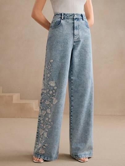 NIEBIESKIE SPODNIE JEANS