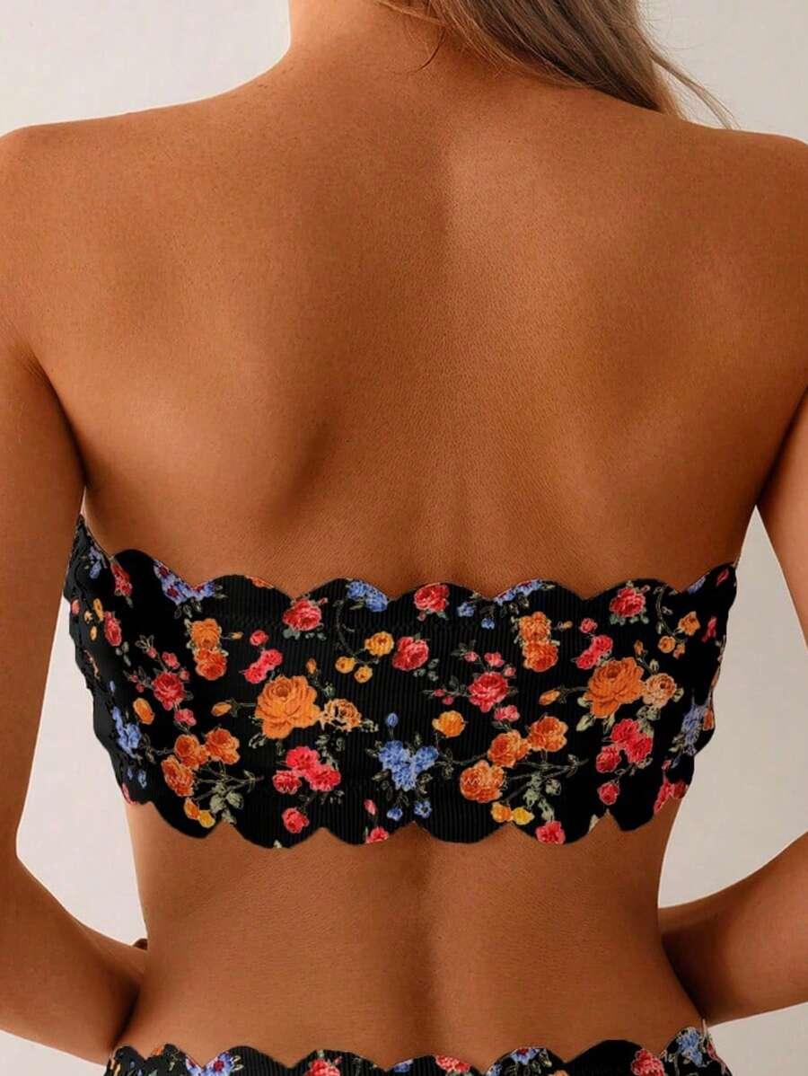 GÓRA OD BIKINI W KWIATY 