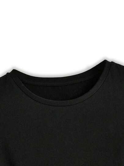 czarny t-shirt print